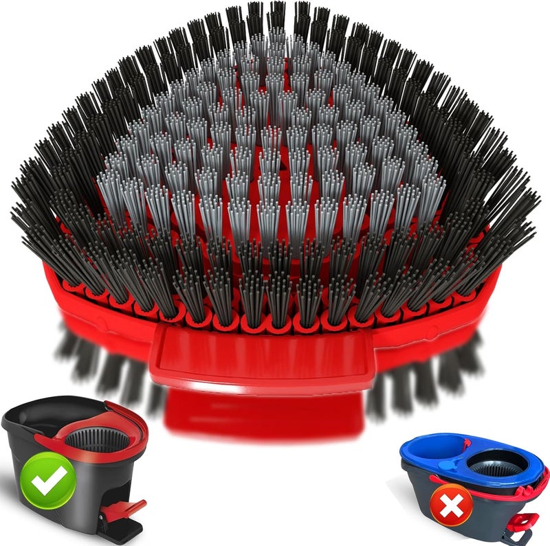 OKcedier Upgrade Scrub Brush Replacement Head Compatible with O Cedar EasyWring 1 Tank Spin Mop, Mop Replace Head Brush,Scrubber Floor Cleaning Brush,More Layers of Bristles for Bathroom, Deck, Tile, Kitchen - Image 1